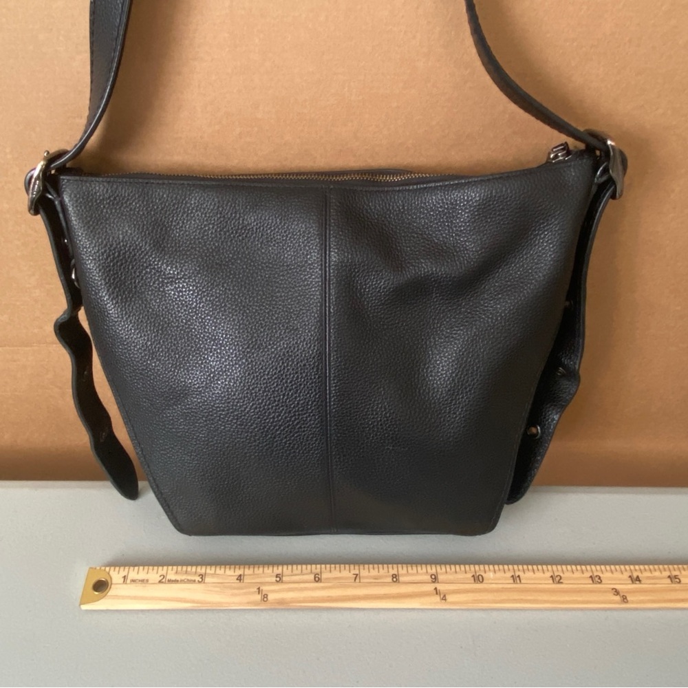 Coach Black Textured Leather Crossbody Bag - Picture 4 of 8
